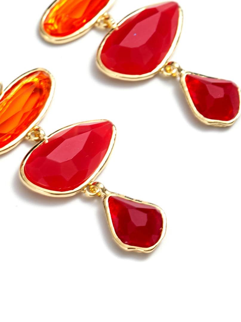Faux Crystal Drop Earrings