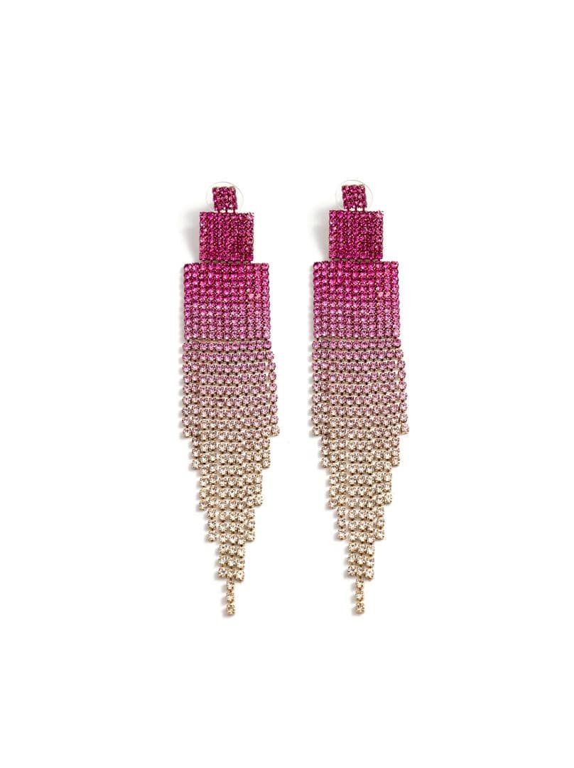 Pink Fringe Earrings