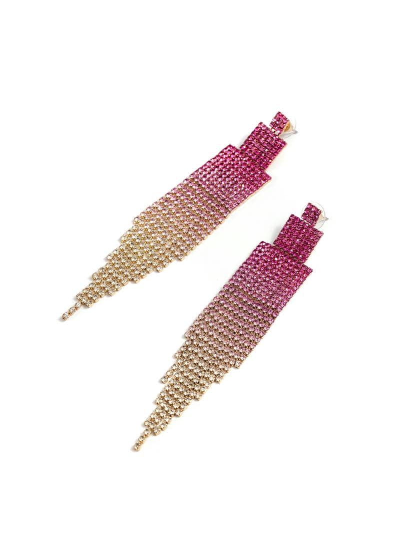 Pink Fringe Earrings