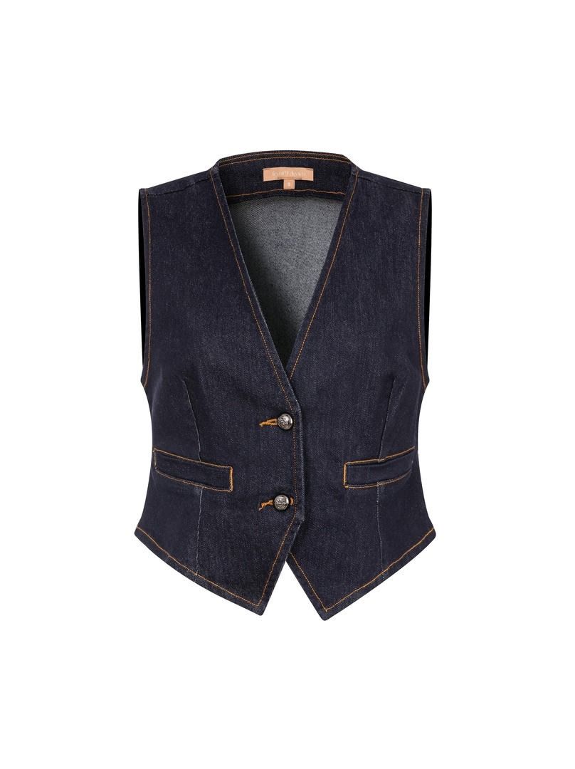 Dark Blue Denim Vest