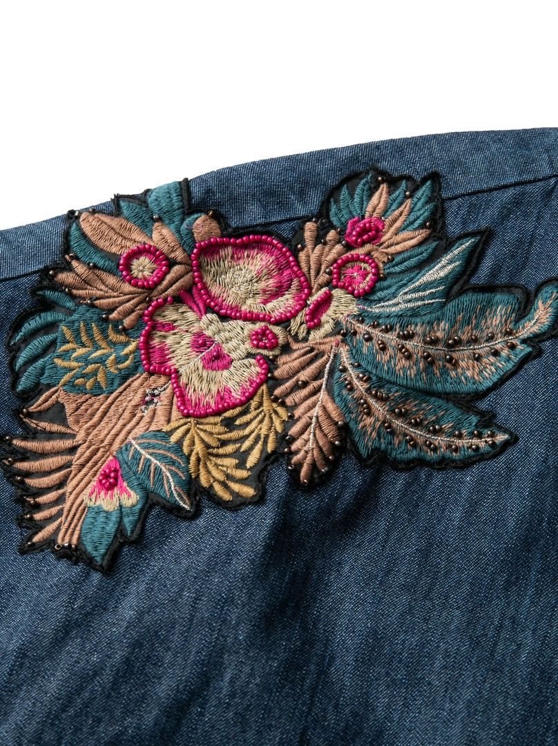 Wrap Denim Jacket