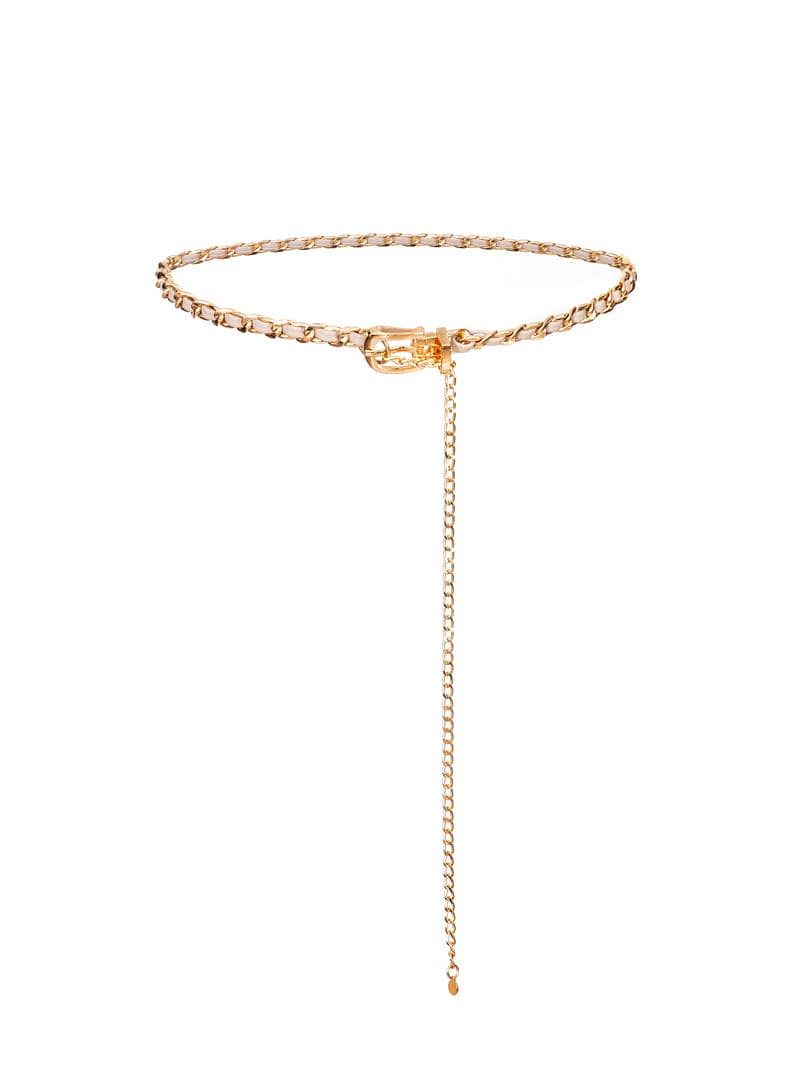 Beige Chain Belt