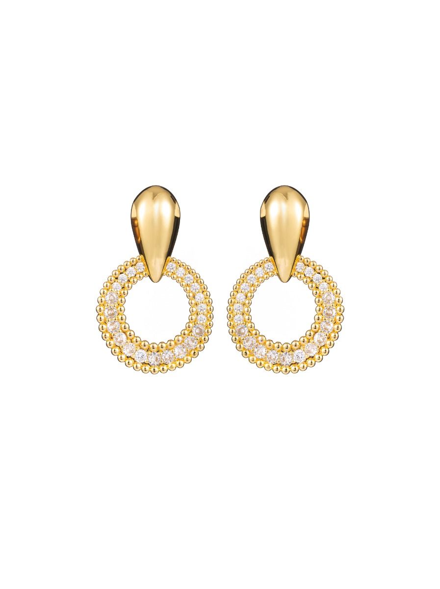 Rhinestone Circle Earring