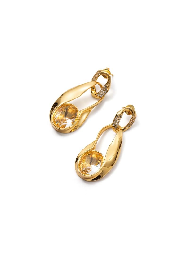 Oval Drop Earrings