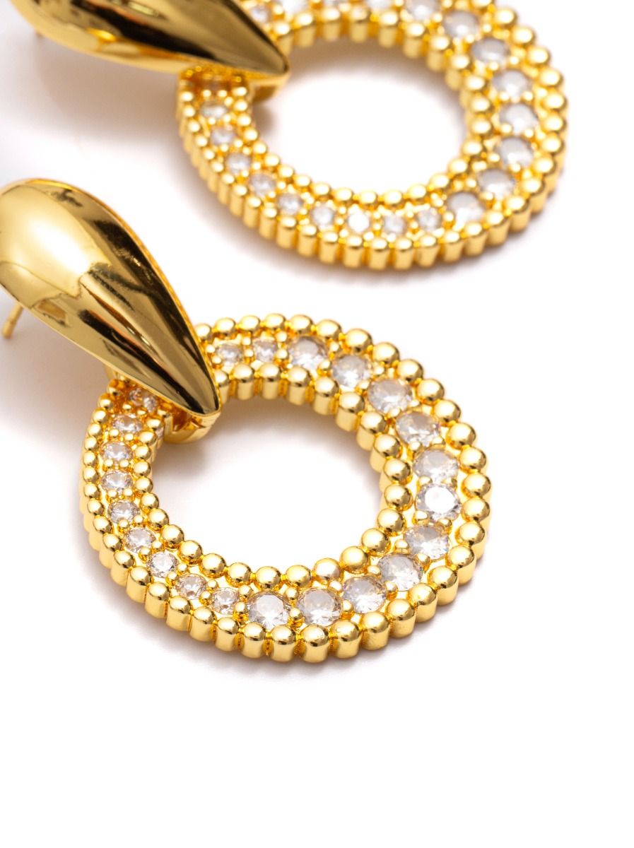 Rhinestone Circle Earring