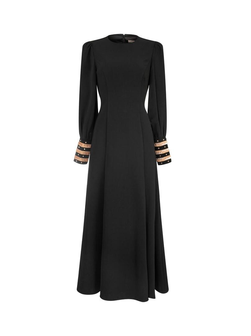 Black Crepe Maxi Dress