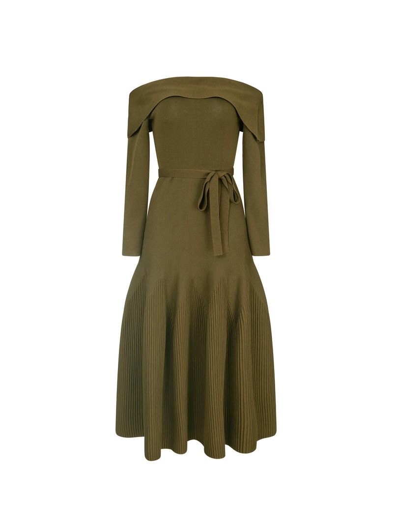 Tiered Midi Knit Dress