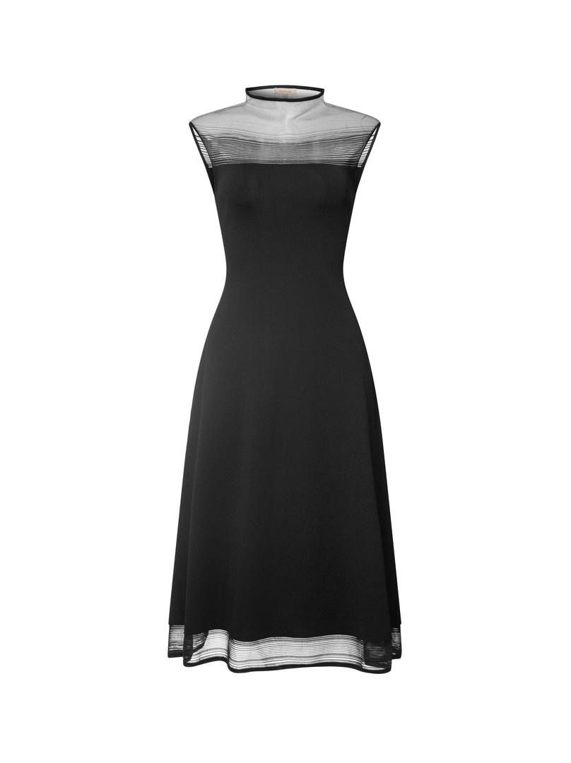 Black Knit Midi Dress