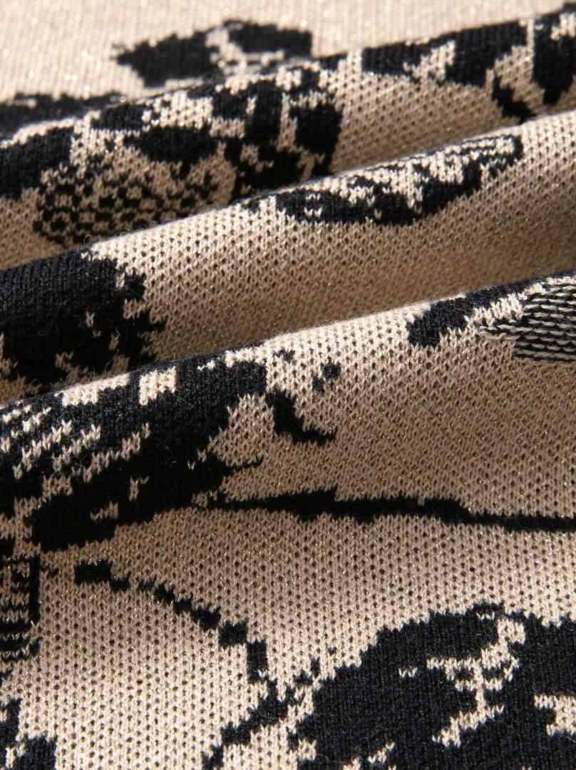 Printed Gold & Black Pullover