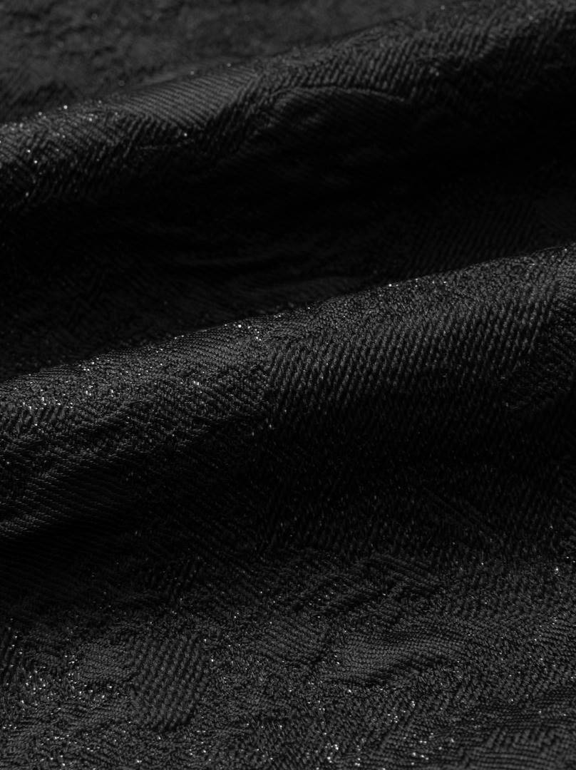 Black Brocade Flare Skirt