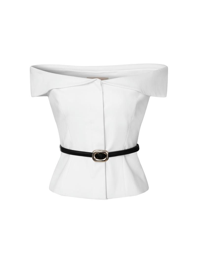 Belted Offshoulder Top