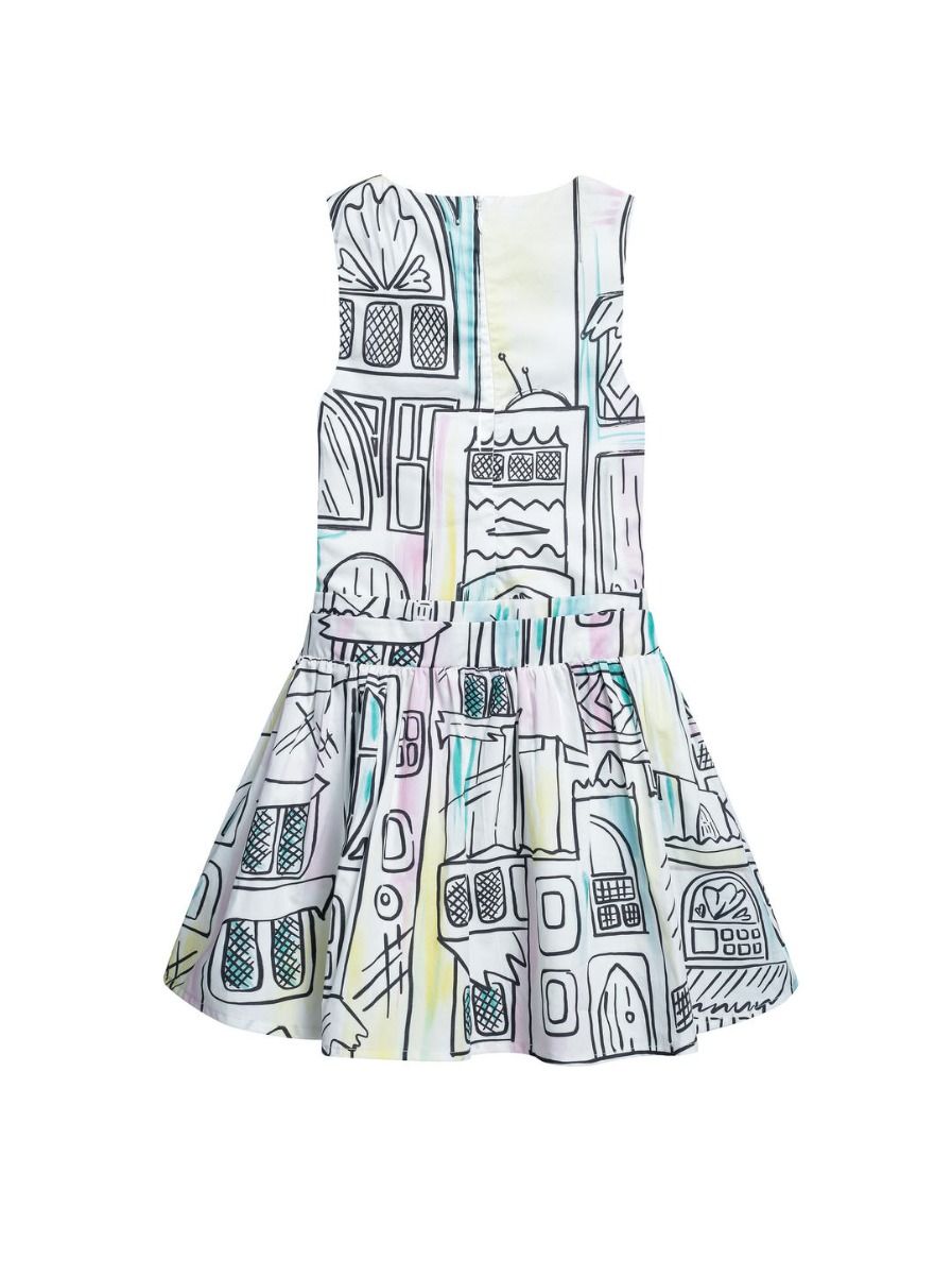 Playful Prints Midi Dress-Girls