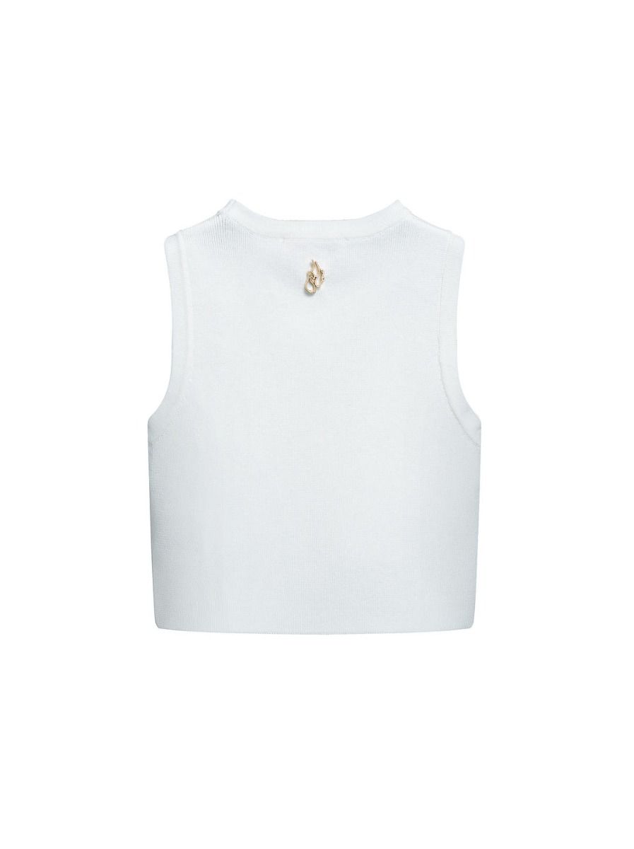 Knit top straight-cut-Girls