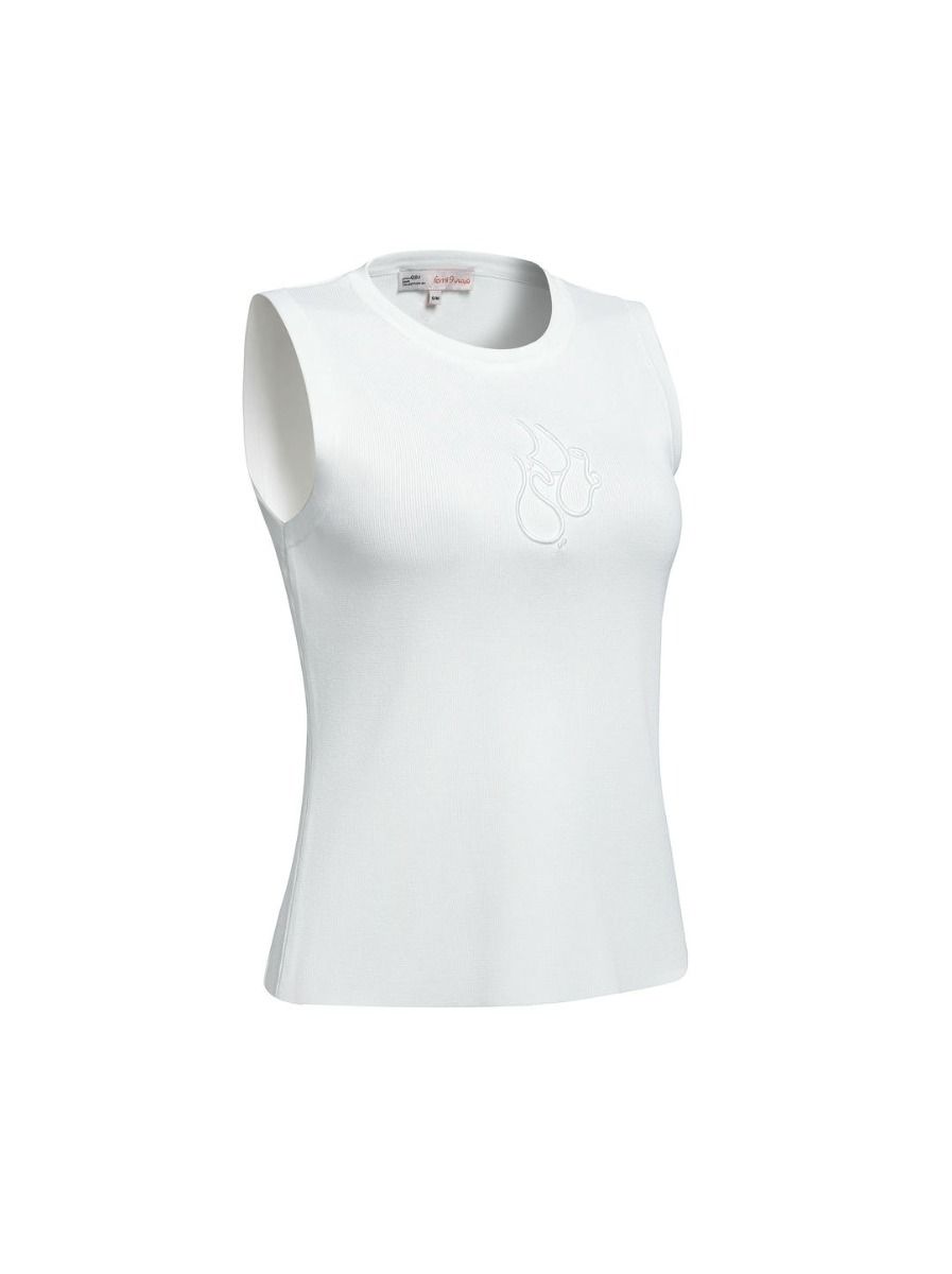 Embordered knit top