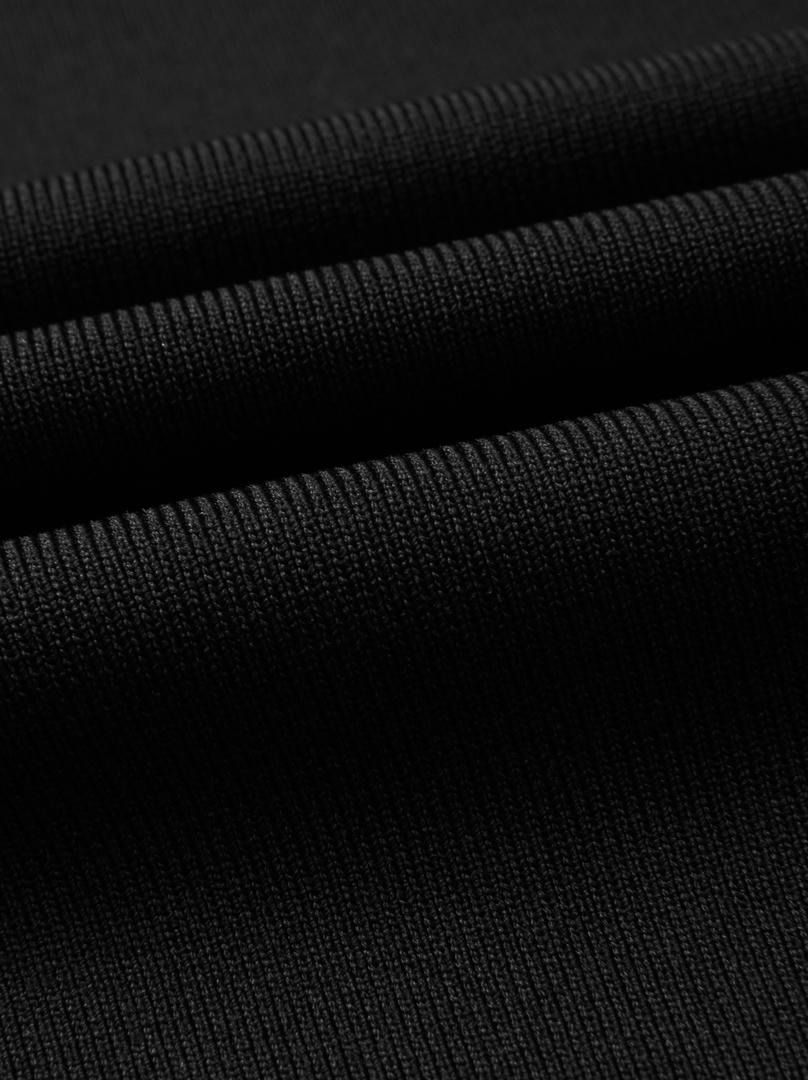 Black Knit Midi Dress