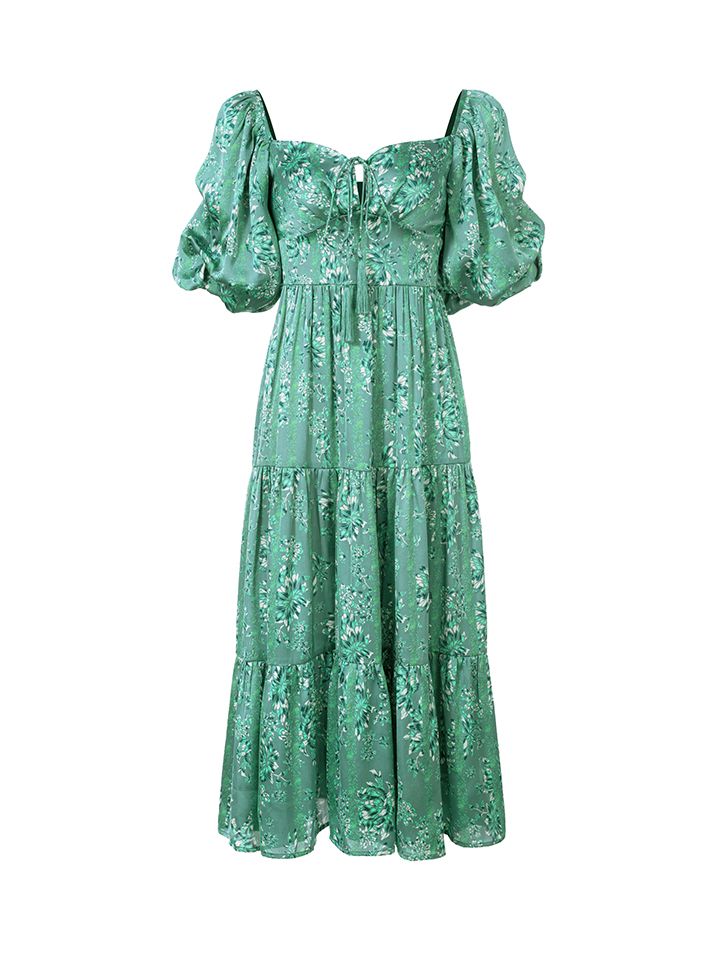 Printed organza dress