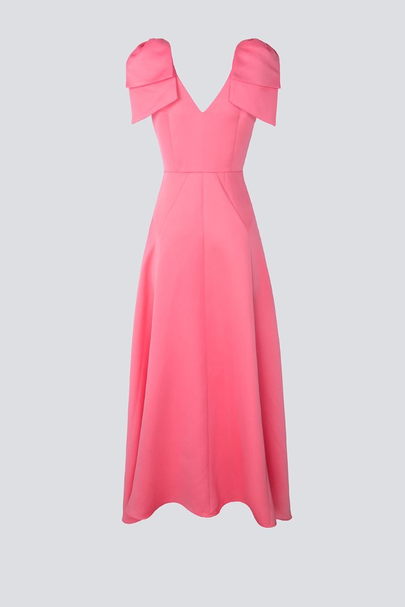 v neck satin dress