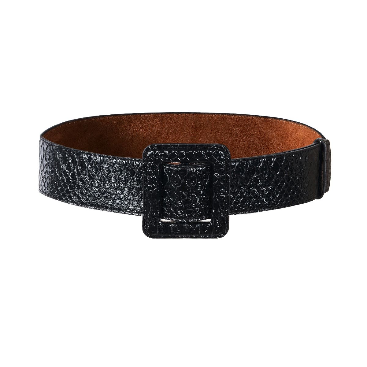 Printed leather Belt