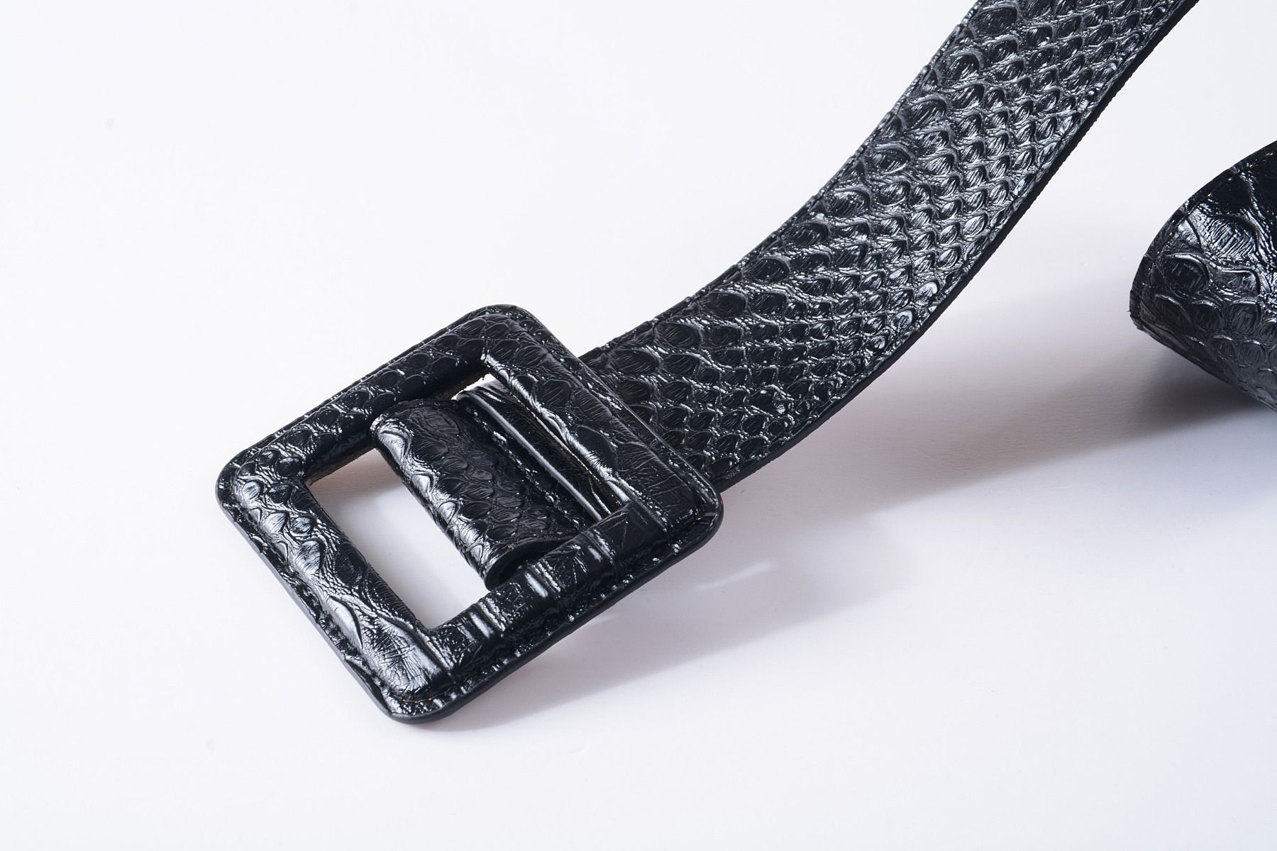Printed leather Belt