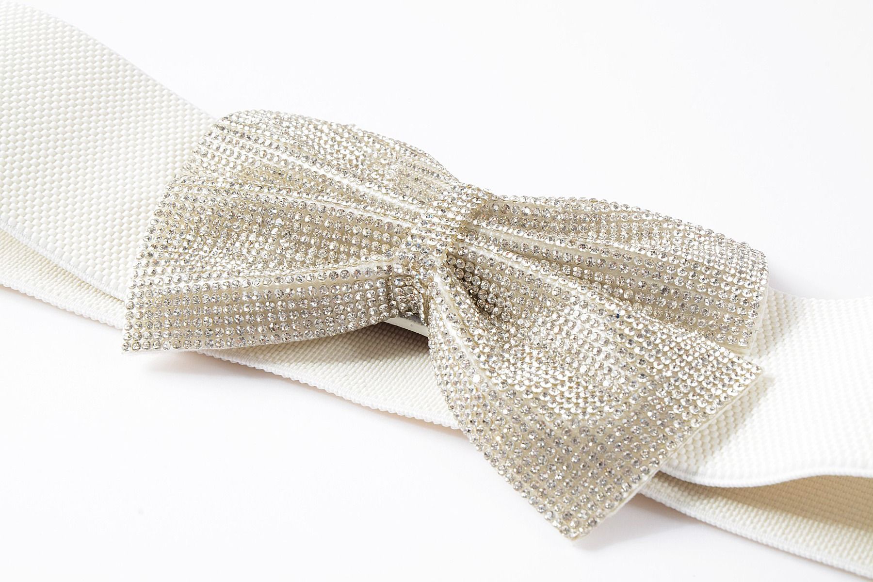 Crystal Wide Bow Belt