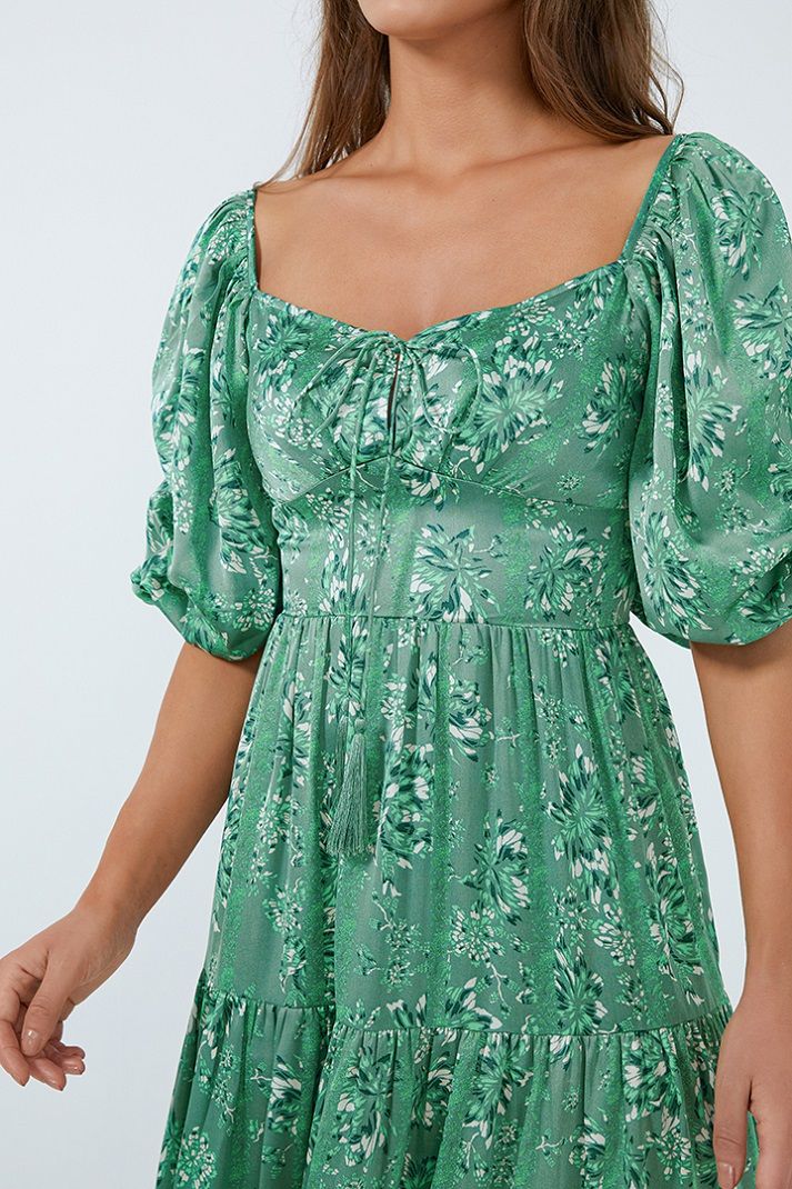 Printed organza dress