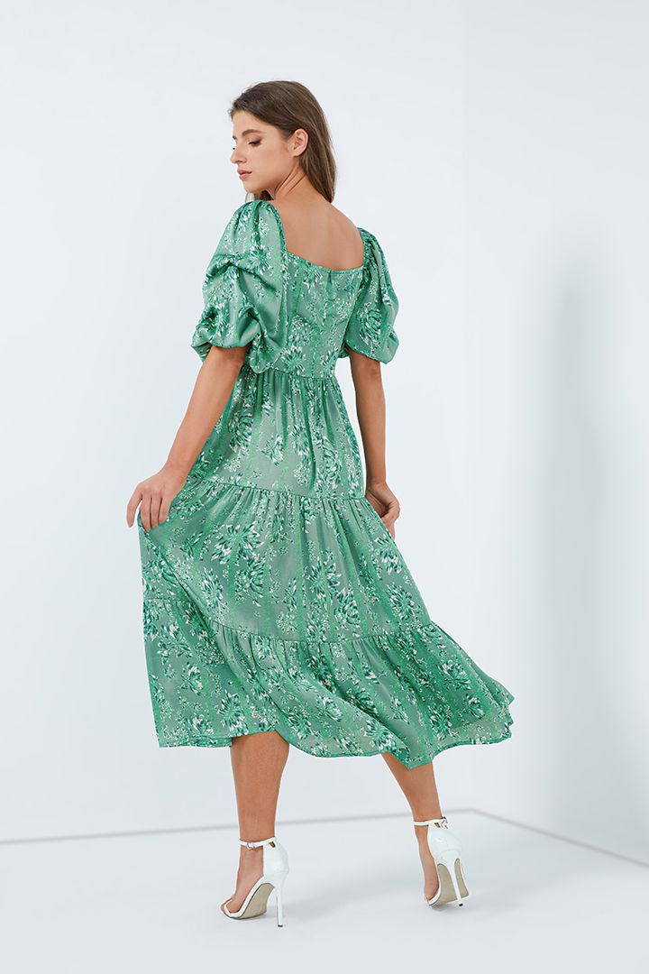 Printed organza dress