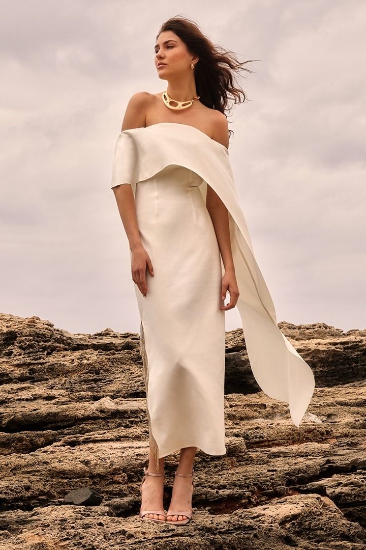 Embellished fringes detail dress
