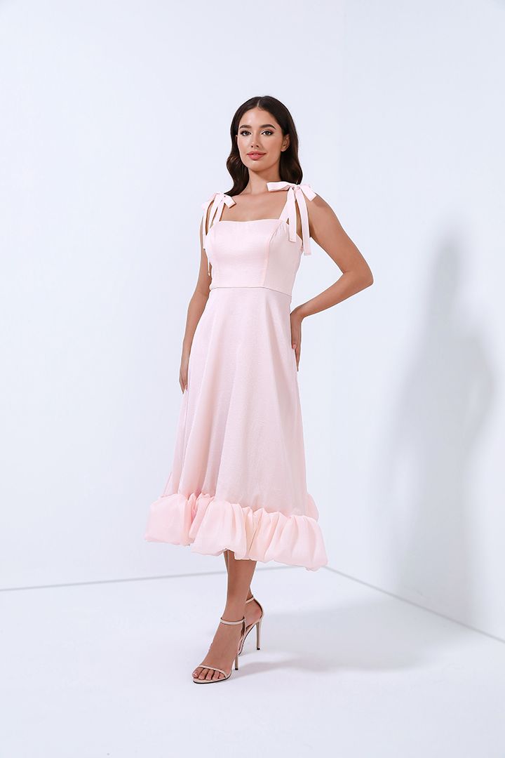 Ruffled hem dress
