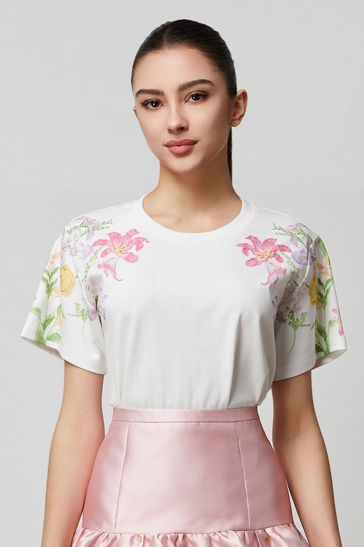 trendy floral print top