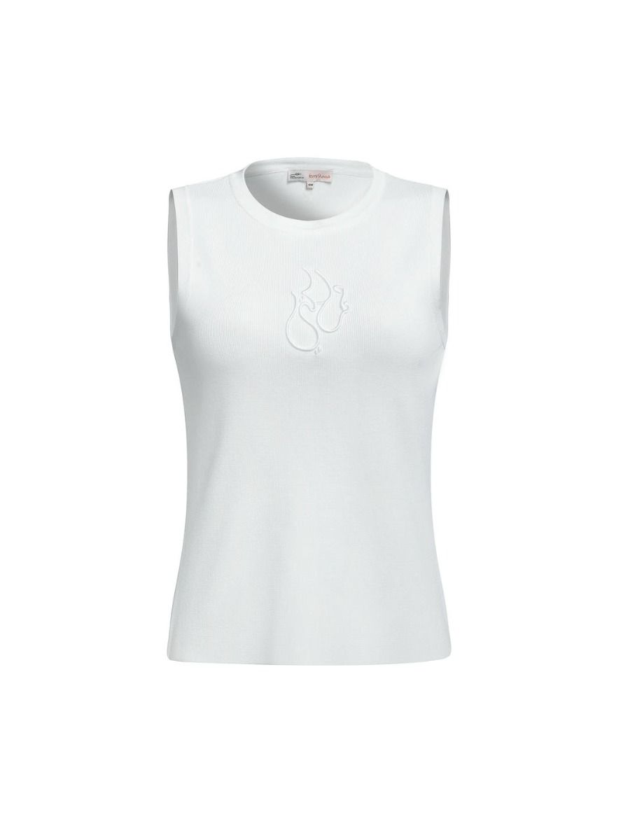 Embordered knit top
