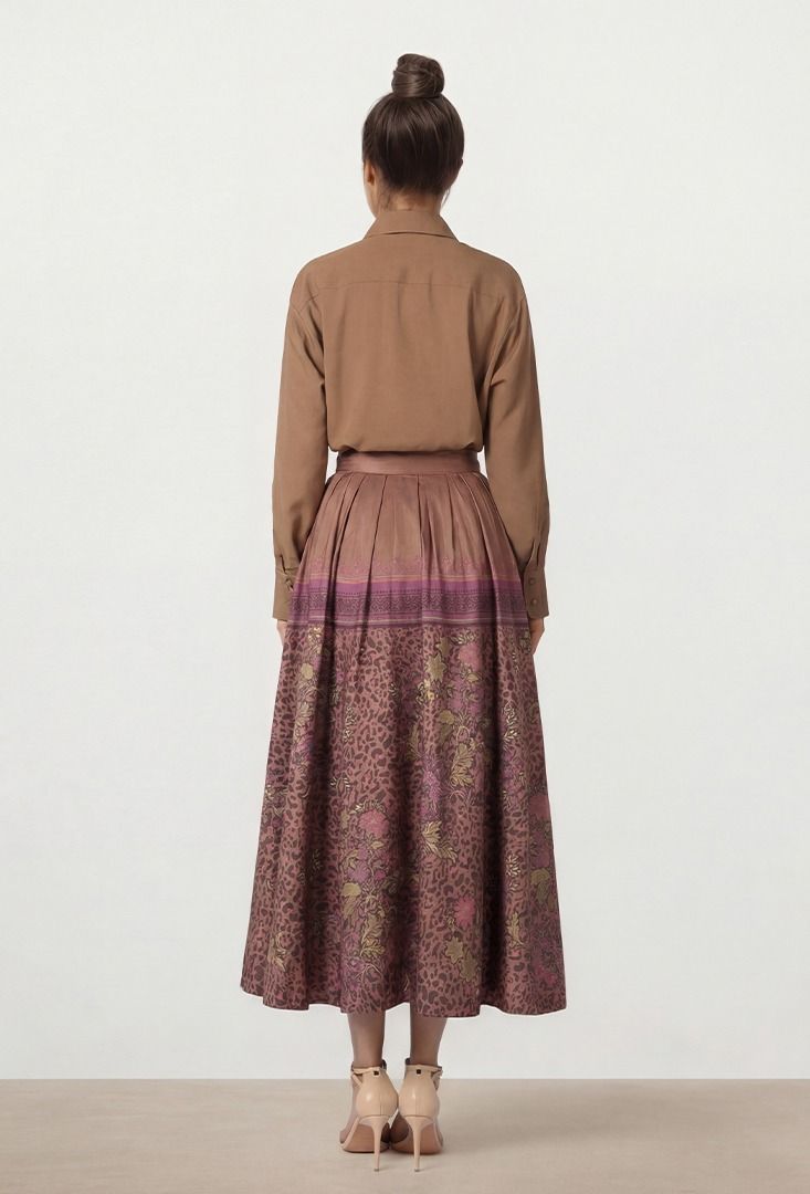 Ornate Taffeta Skirt