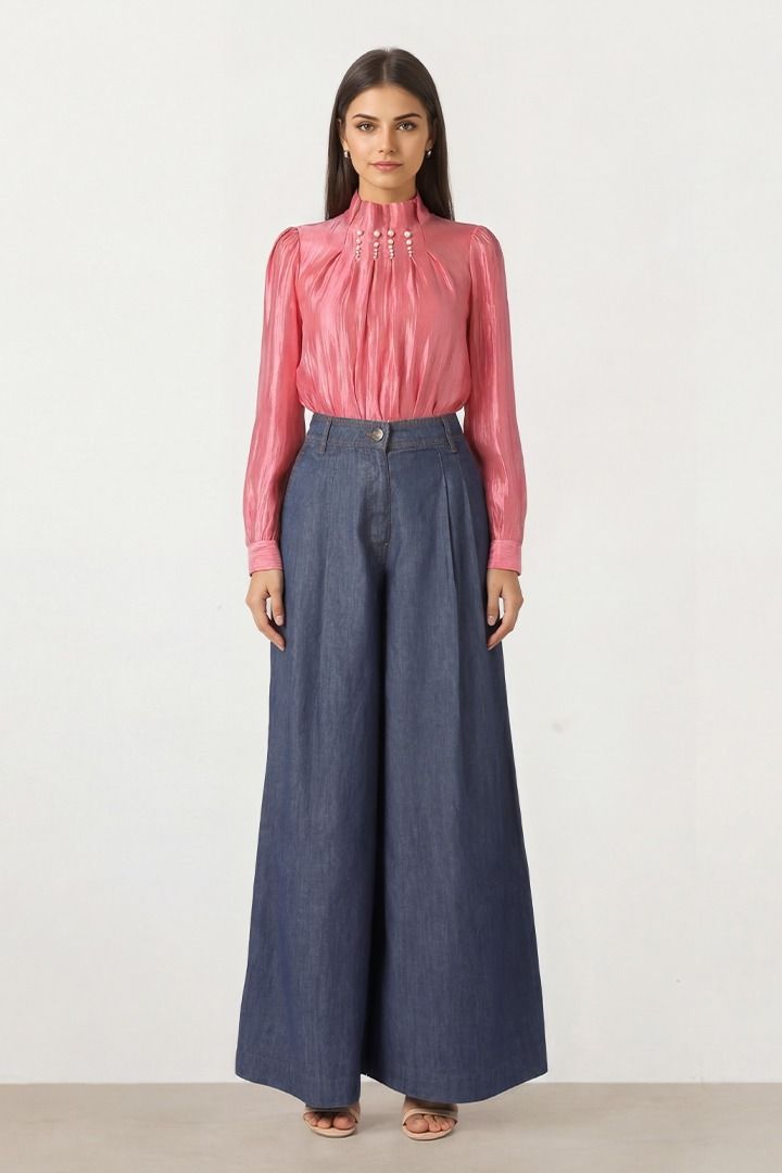 Shimmer Folded Blouse