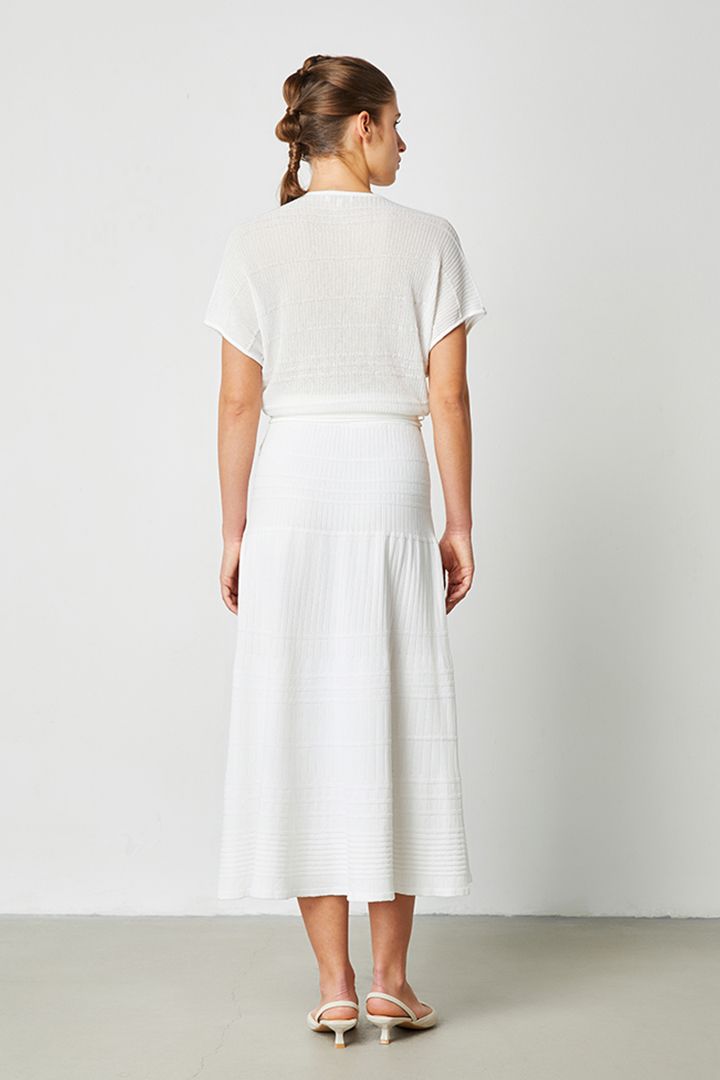 Pleated Knitted Skirt