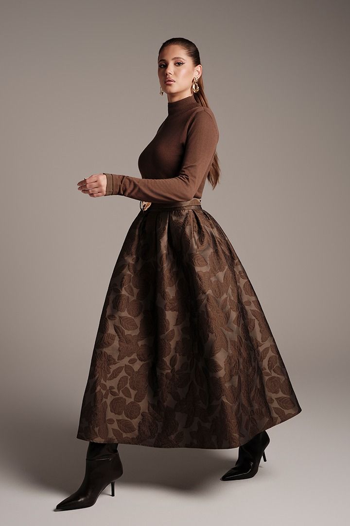 Jacquard A-Line Skirt