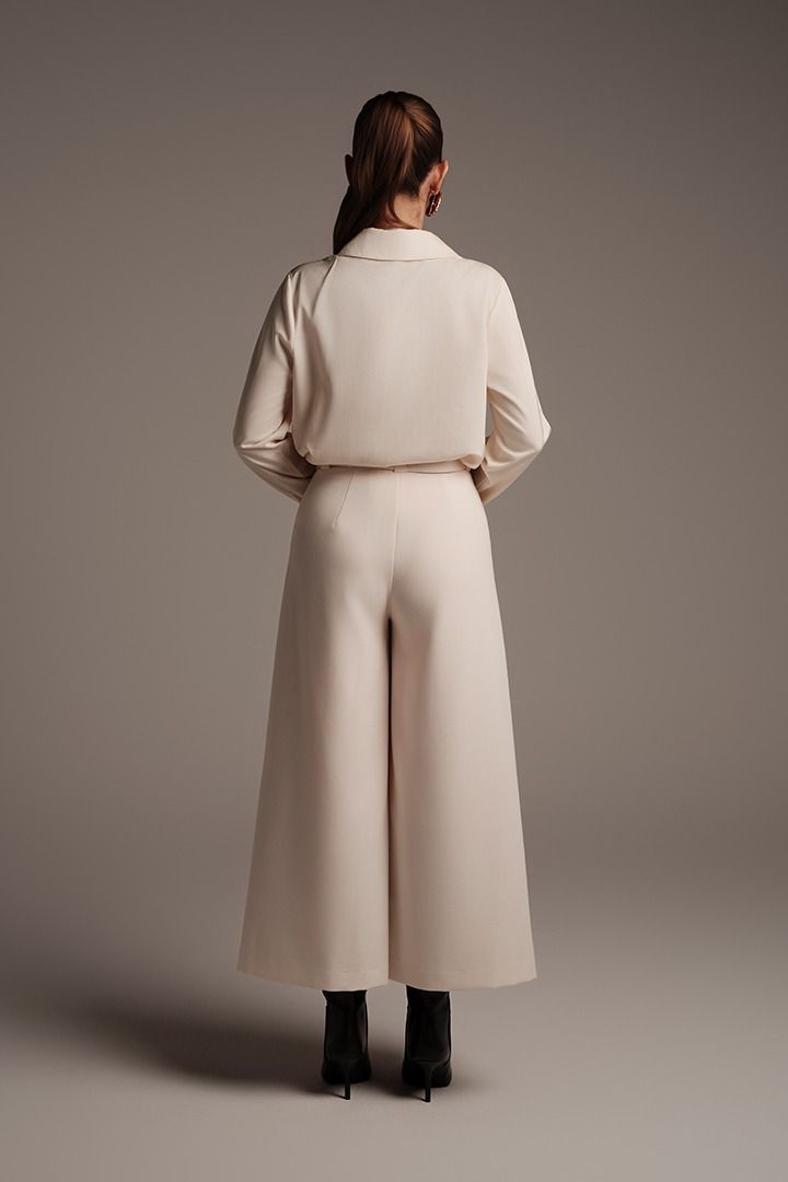Crepe Wide Pants