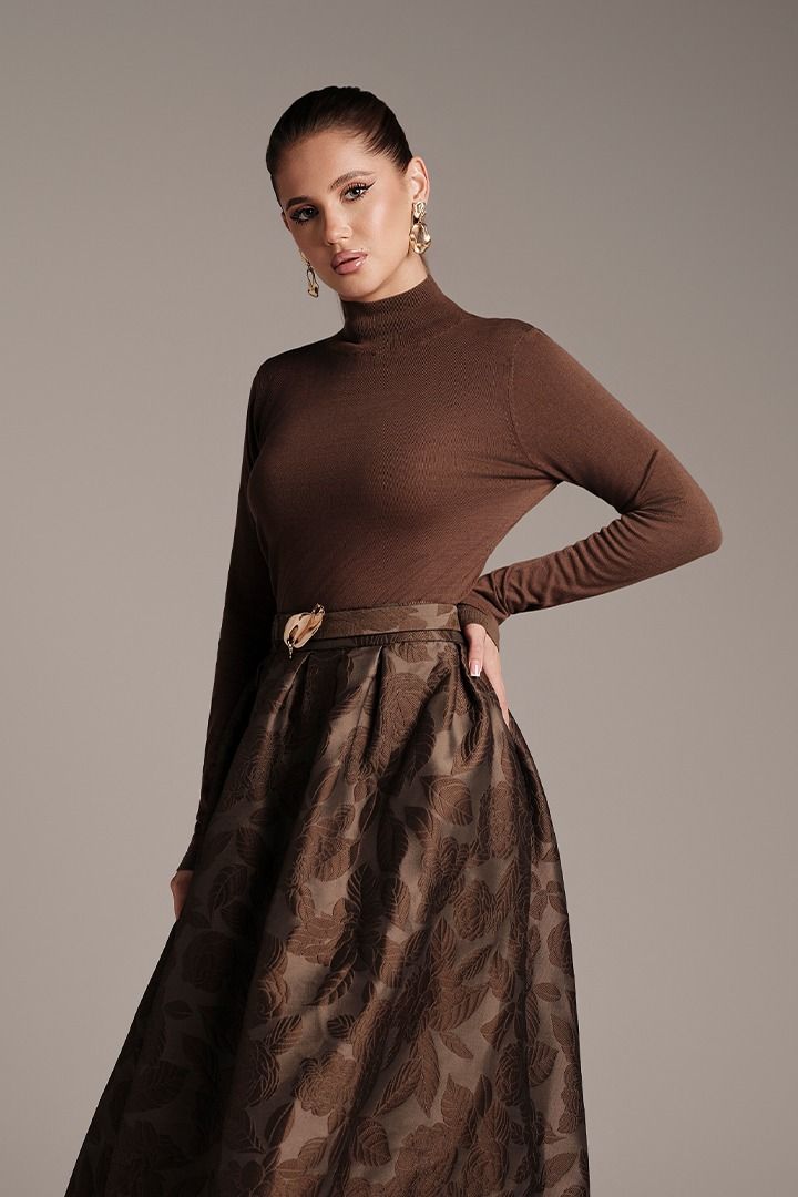 Turtleneck Knit Top