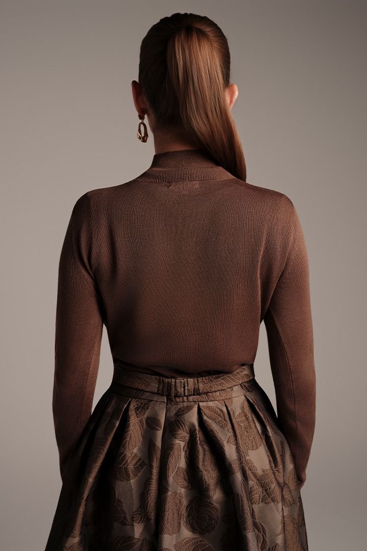 Turtleneck Knit Top