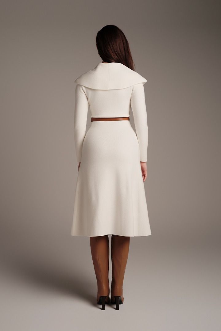 Belted Knit Midi Dress