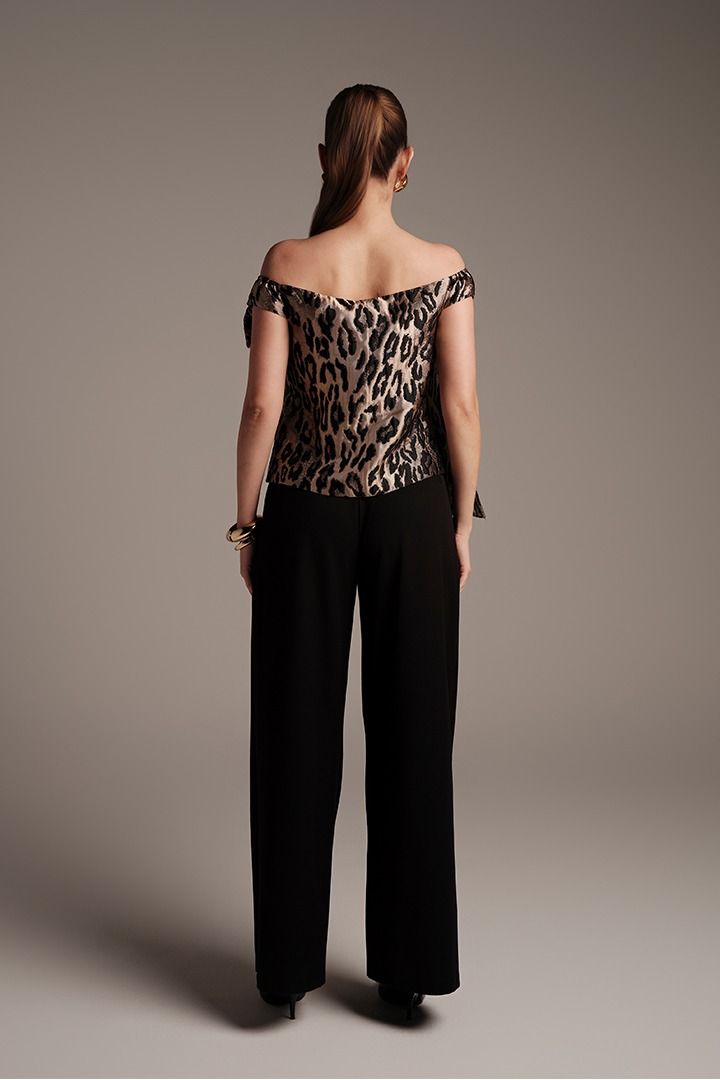 Crepe Wool-Look Pants