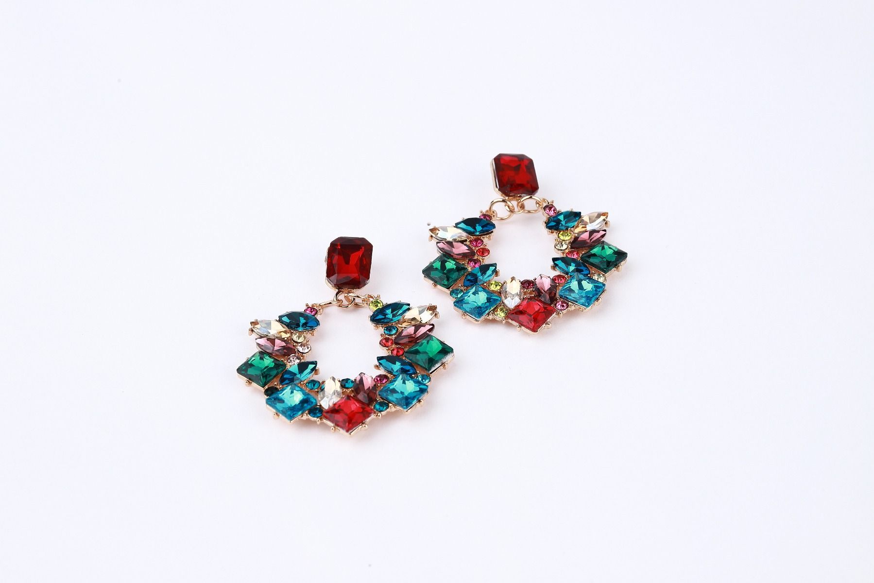 colored round earring