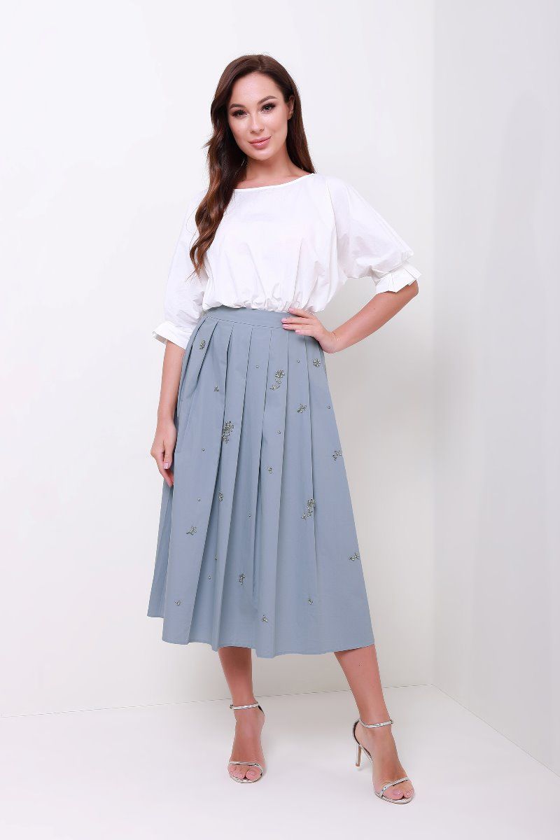 femi9 rhinestones embellishment skirt