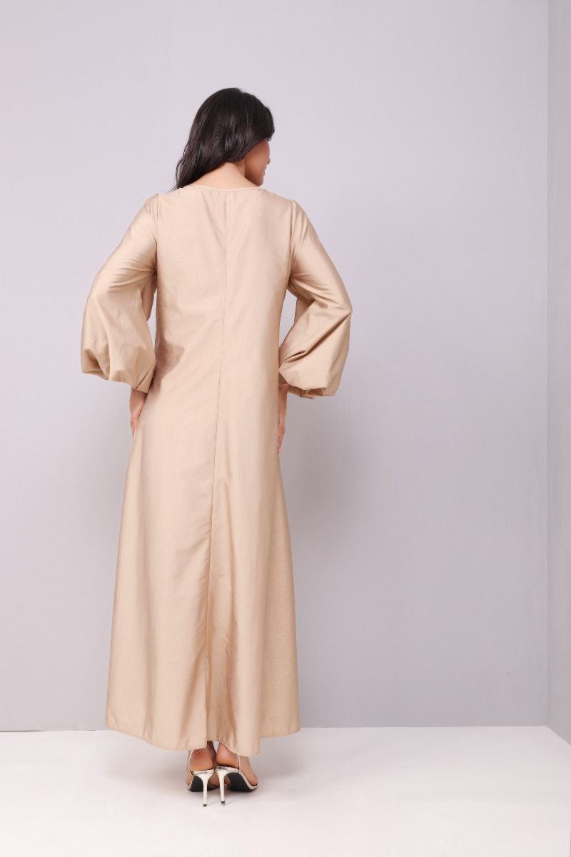 Long Dress With Gold Details-XXL