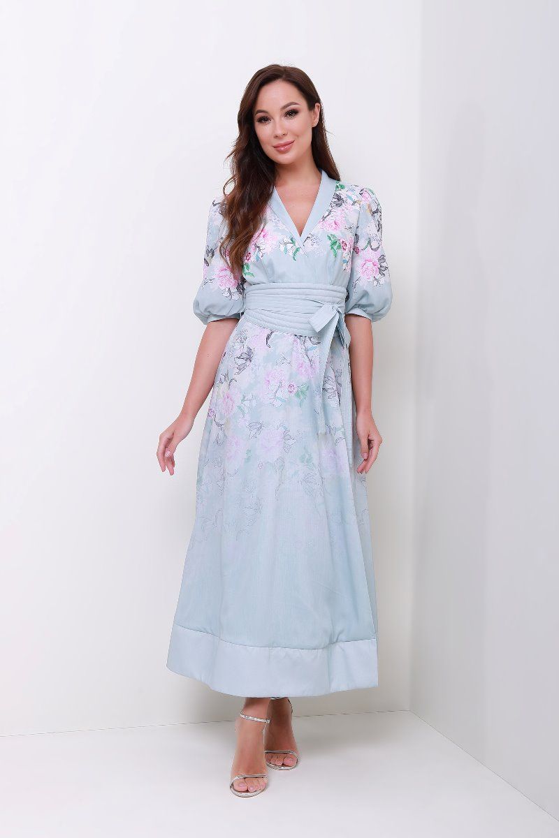 floral balloon sleeves dress
