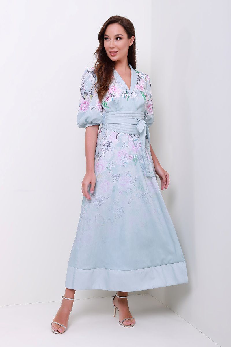 floral balloon sleeves dress