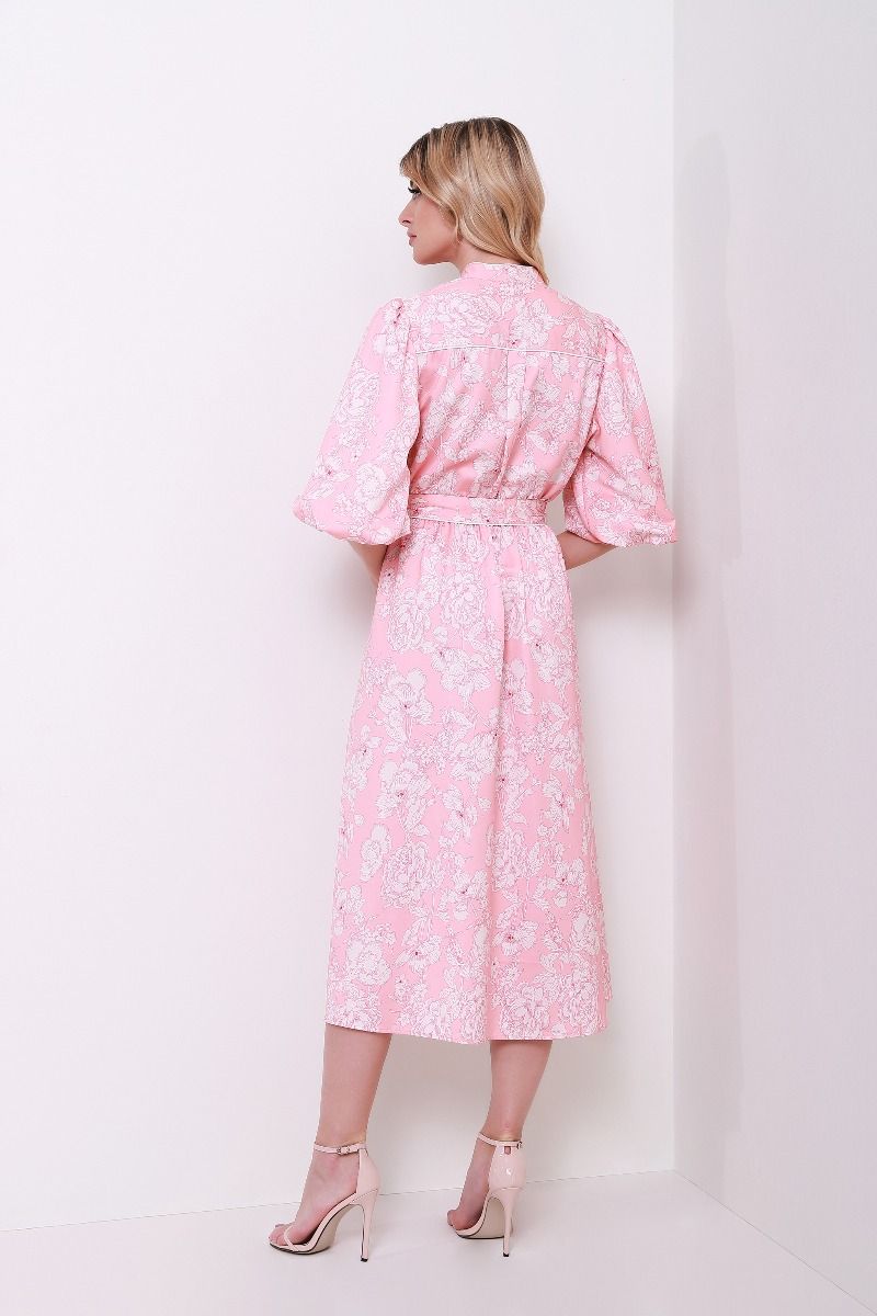 Floral print satin dress