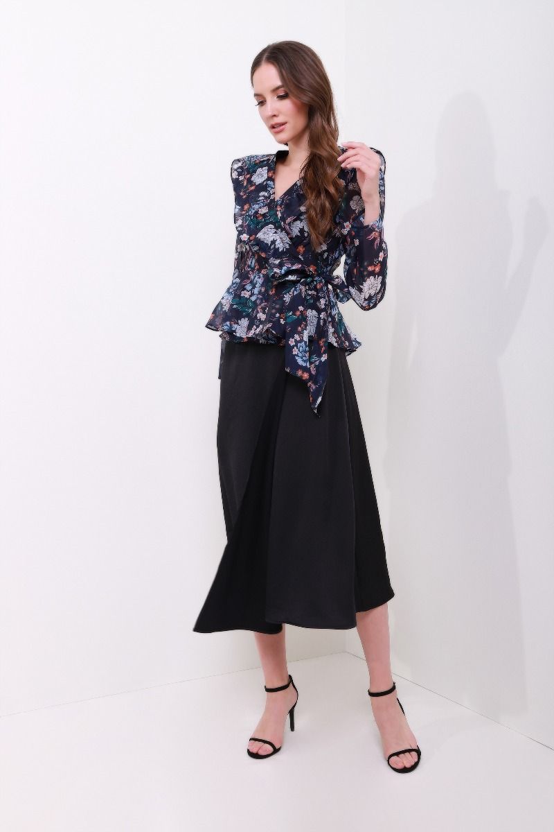 Peplum Wrap Blouse