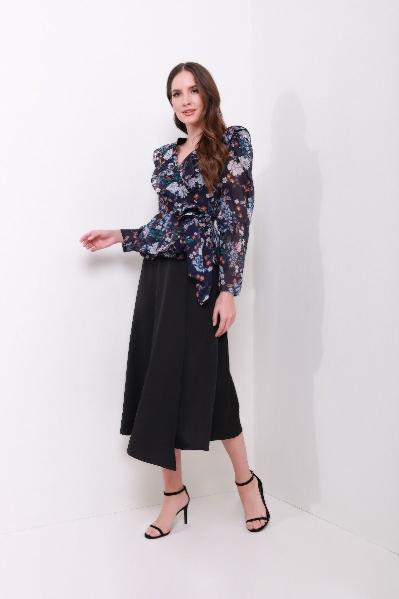 Peplum Wrap Blouse
