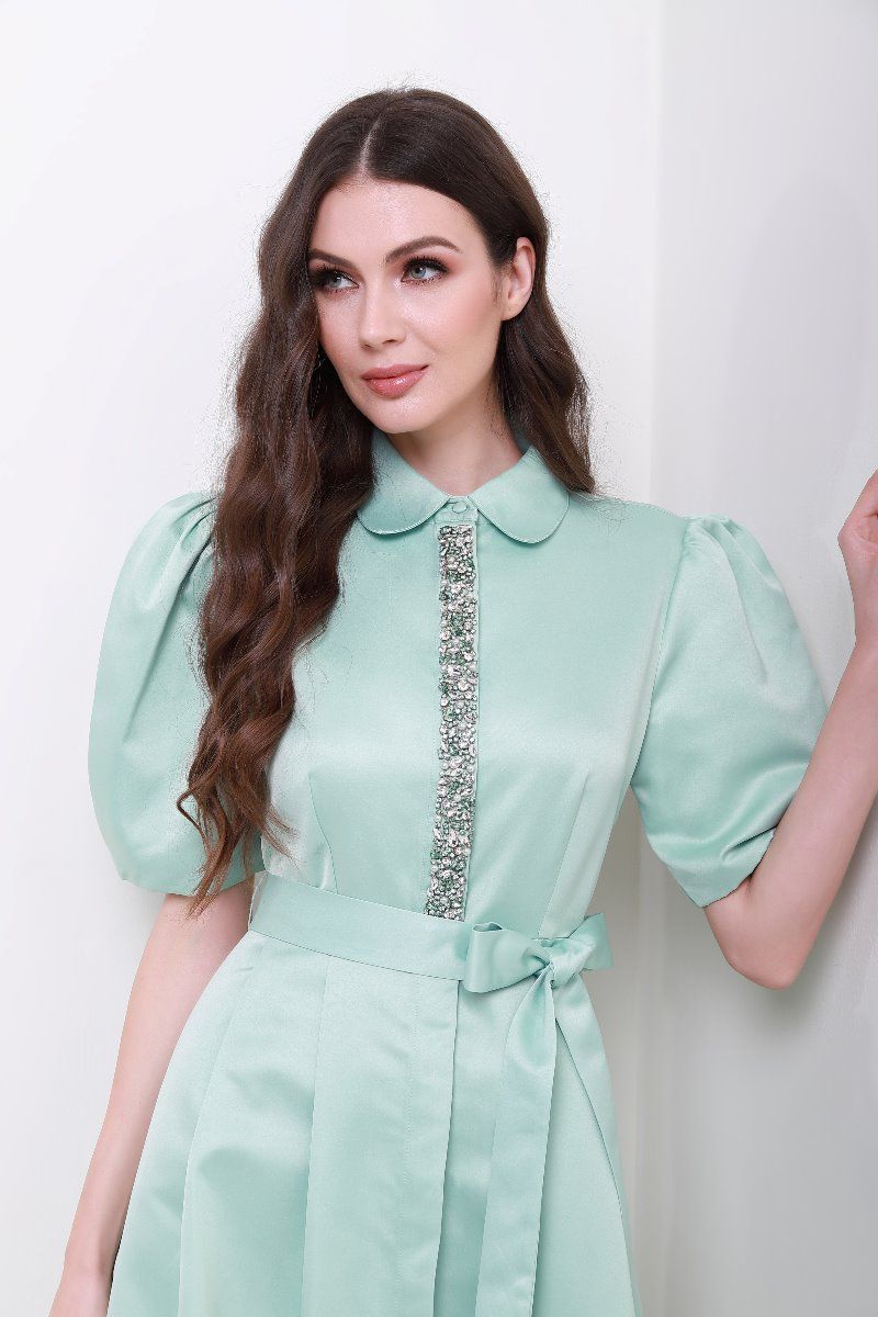 Embellished shirt dress