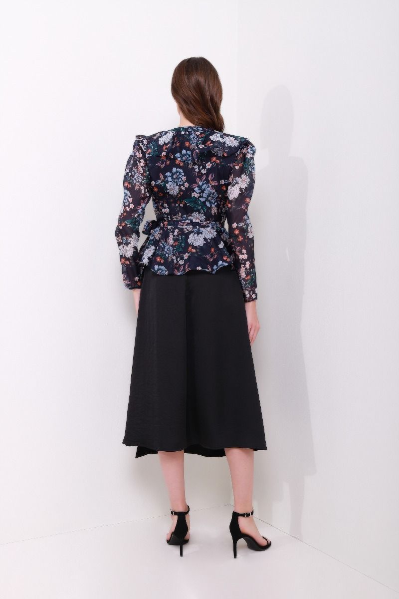 Peplum Wrap Blouse