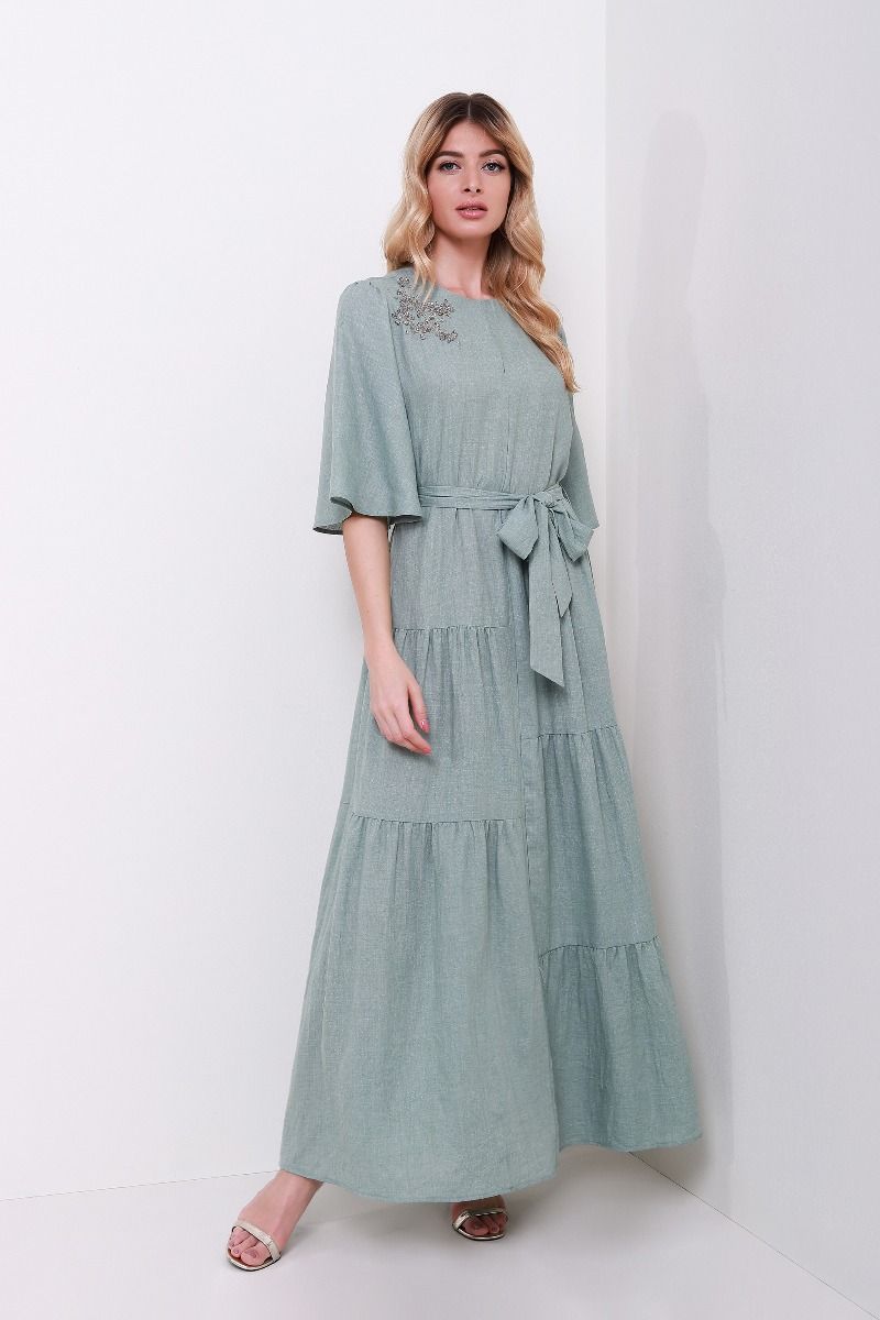 embellished tiered kaftan